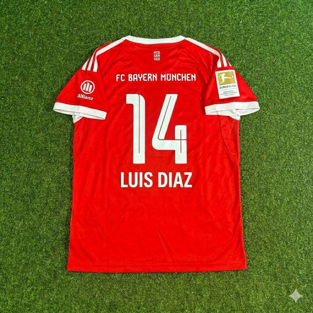 Luis Diaz #14 Bayern Munich 2026 Bundesliga Champions Football Jersey Kit