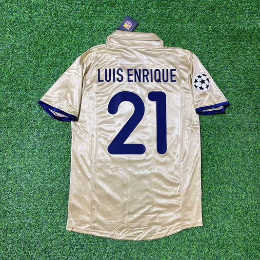 Luis Enrique 21 Barcelona 2001 2002 Season Retro Football Jersey