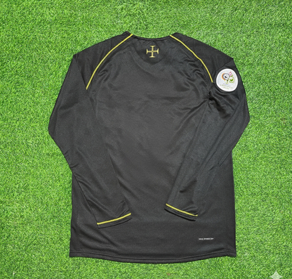 Portugal World Cup 2006 Long Sleeve Black Retro Football Jersey