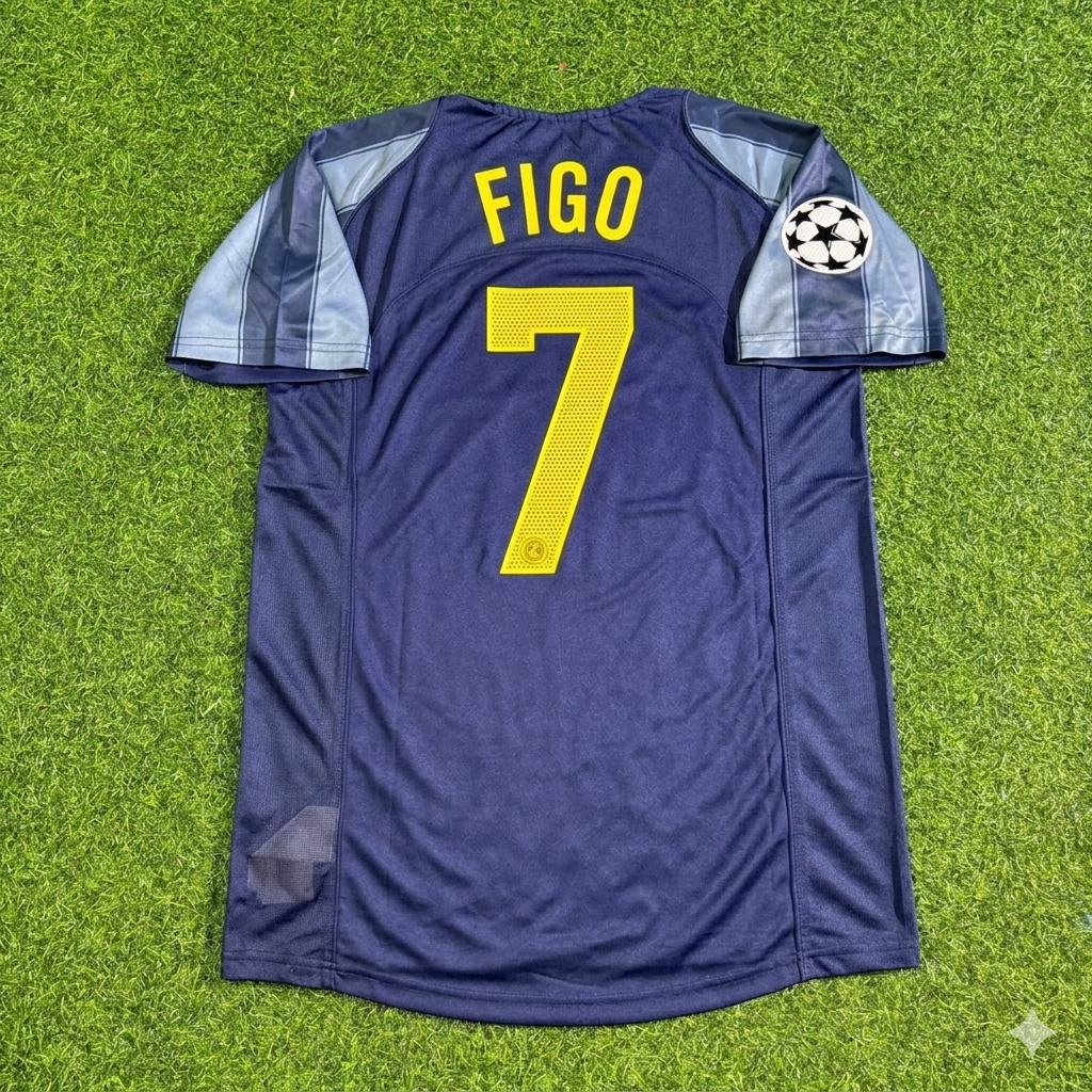 Luis Figo #7 Inter Milan 2004/05 Retro Football Jersey Kit