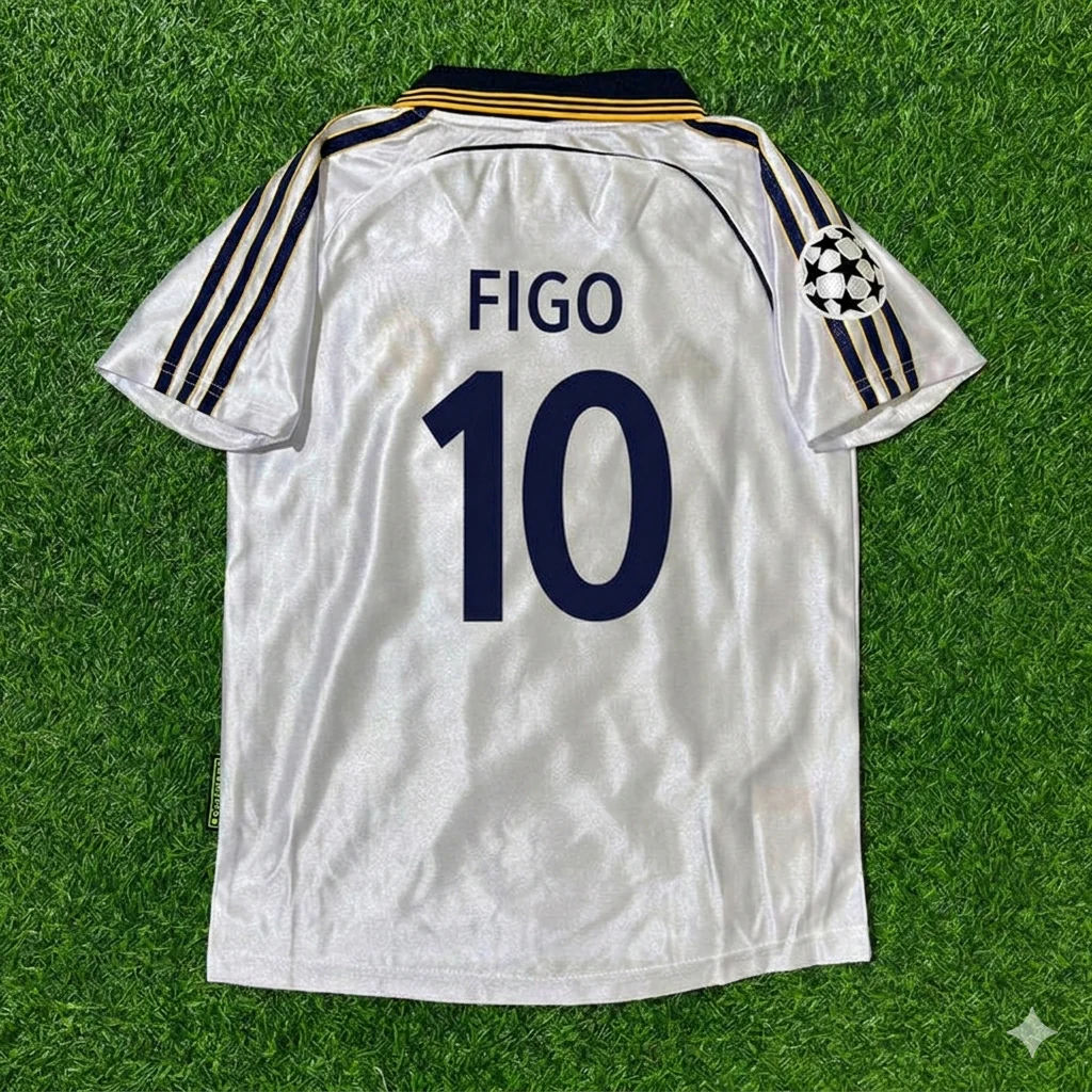 Luís Figo 10- Real 1998/2000 Retro Football Jersey