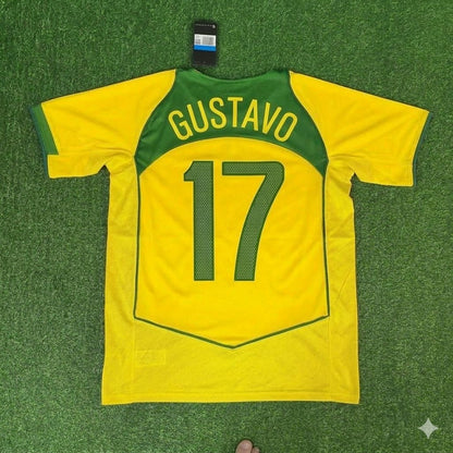 Luiz Gustavo 17 Brazil Retro Football Jersey Kit