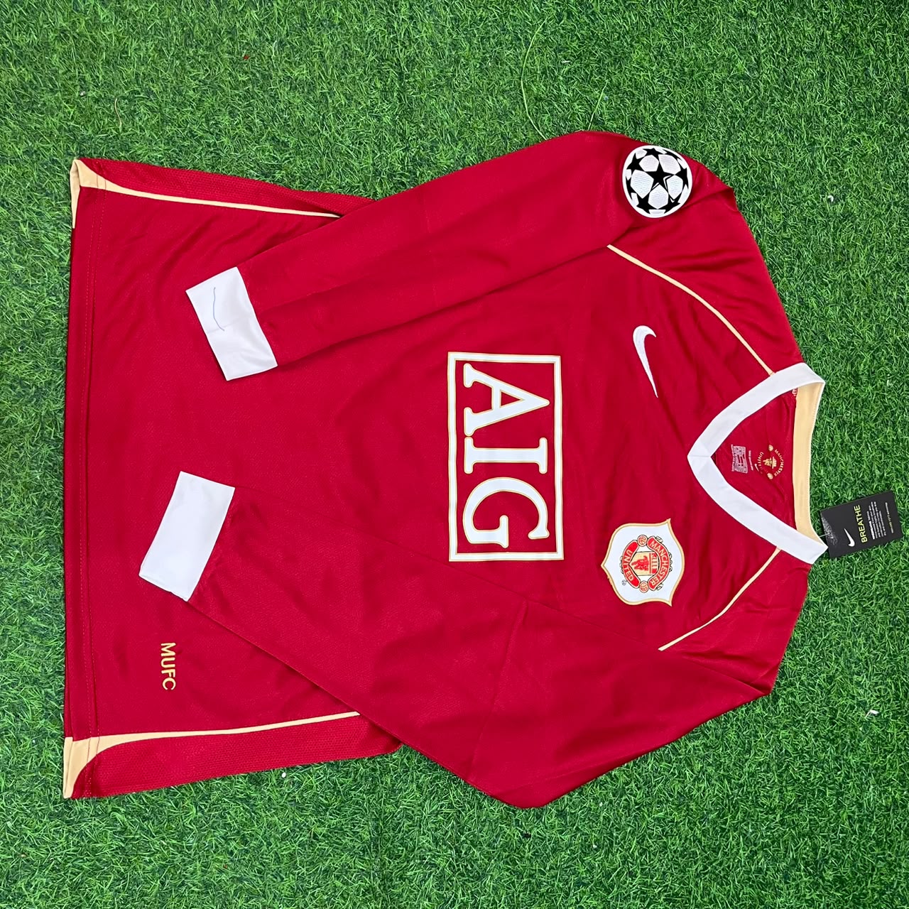 Luis Nani #17 Manchester United 2006 2007 Red Golden Football Jersey