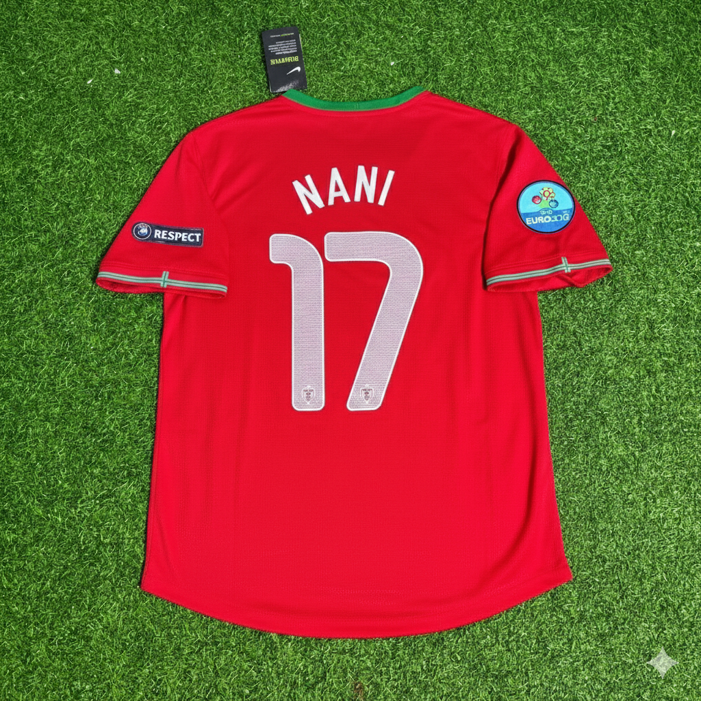 Portugal EURO 2012 Luis Nani Red Retro Football Jersey Kit