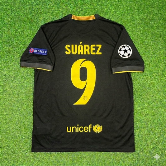 Luis Suarez #9 Barcelona 2013-2014 Black Retro Football Jersey Kit