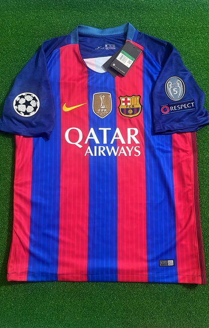 Luis Suarez - FC Barcelona 2016/17 Retro Football Jersey Kit