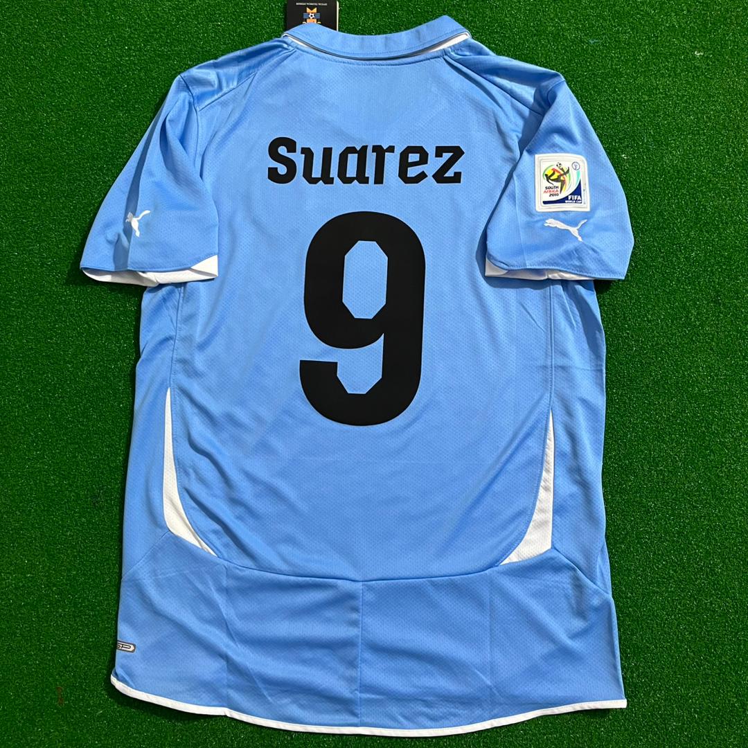 Luis Suarez Uruguay 2010 South Aftica World Cup Retro Football Jersey Kit