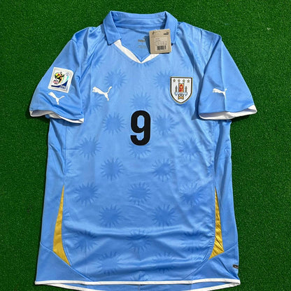 Luis Suarez Uruguay 2010 South Aftica World Cup Retro Football Jersey Kit