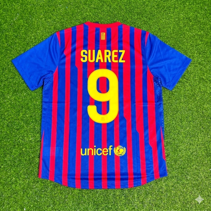 Luis Suarez Barcelona Retro Home Football Jersey Kit