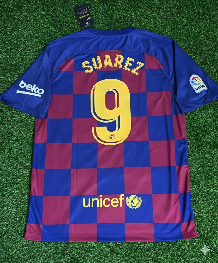 Luis Suarez Barcelona 2019/20 Home Retro Football Jersey