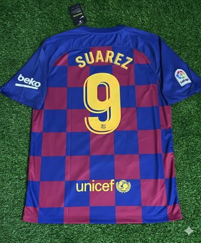 Luis Suarez Barcelona 2019/20 Home Retro Football Jersey