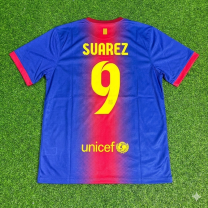 Luis Suarez Barcelona Retro Home Football Jersey Kit Edition 2