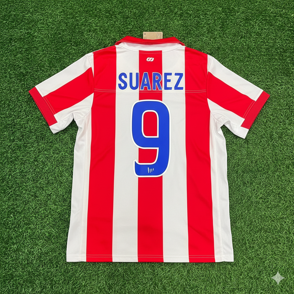 Luis Suarez Atletico de Madrid Retro Soccer Football Jersey Kit Shirt