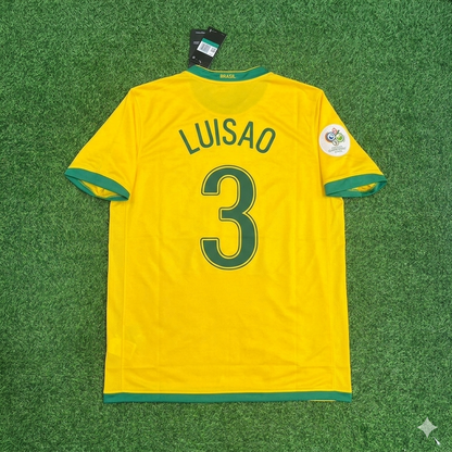 Brazil World Cup 2006 Luisão #3 Football Jersey