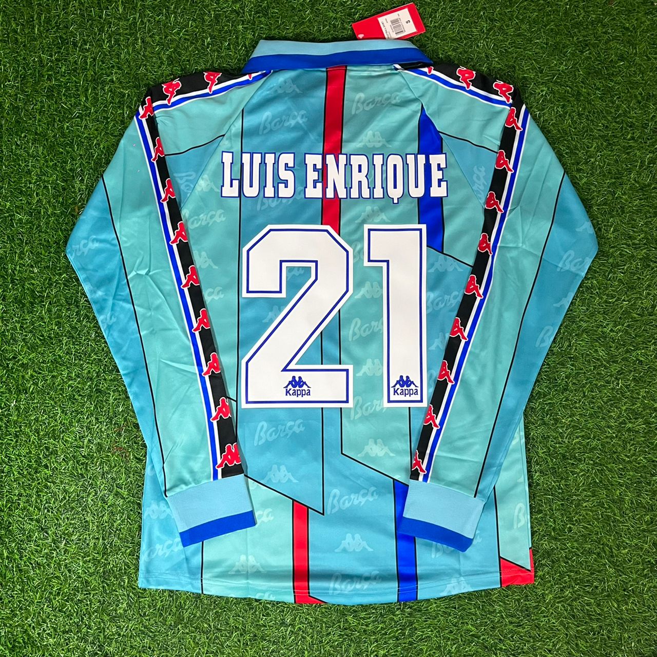 Barcelona Luis Enrique 1996 1997 Retro Football Jersey Soccer Kit