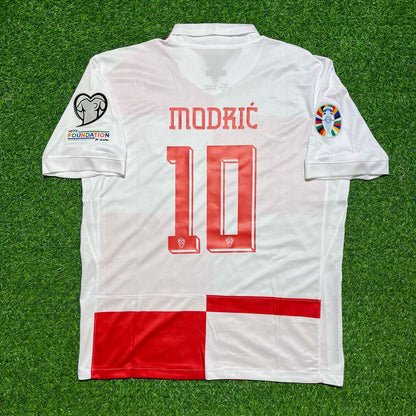 Croatia EURO 2024 Luka Modrić #10 Home Retro Football Jersey