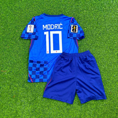 Croatia World Cup 2026 Luka Modrić Away Blue Kids Football Jersey