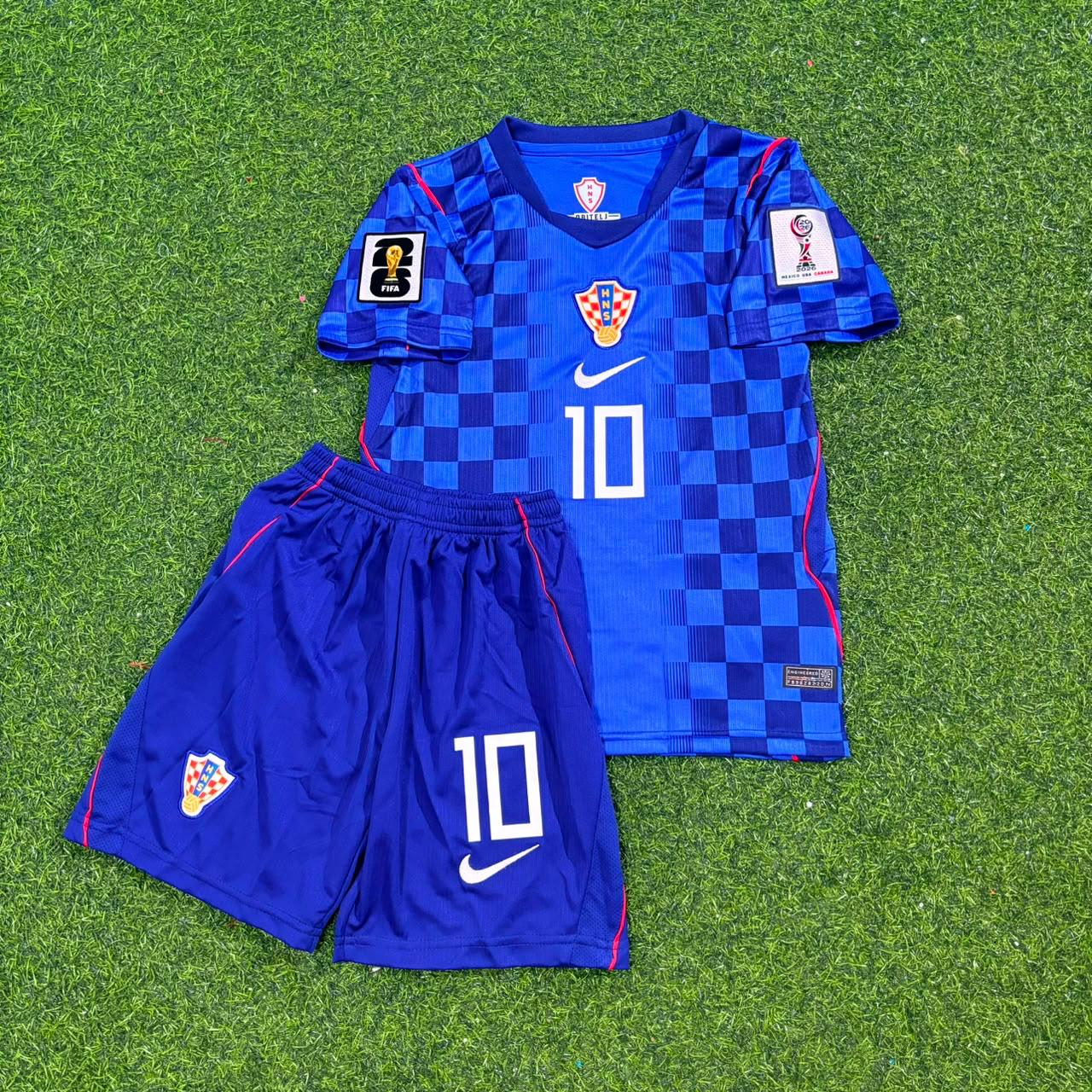 Croatia World Cup 2026 Luka Modrić Away Blue Kids Football Jersey