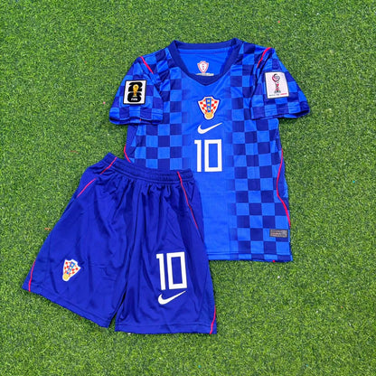 Croatia World Cup 2026 Luka Modrić Away Blue Kids Football Jersey