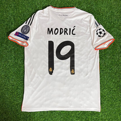 Luka Modric Real Madrid 2014 Champions League Final Lisbon Short Sleeve Football Jersey Kit