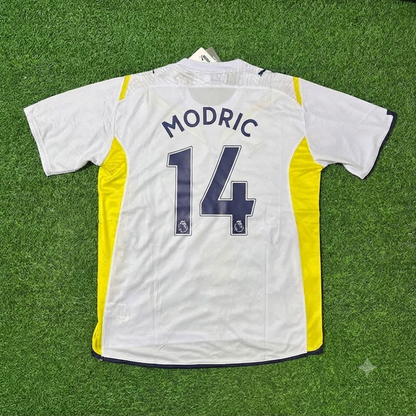 Luka Modrić #14 Tottenham 2009 2010 White Retro Football Jersey Kit