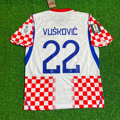 Luka Vuskovic Croatia 2026 World Cup Home Football Jersey Paradise Edition