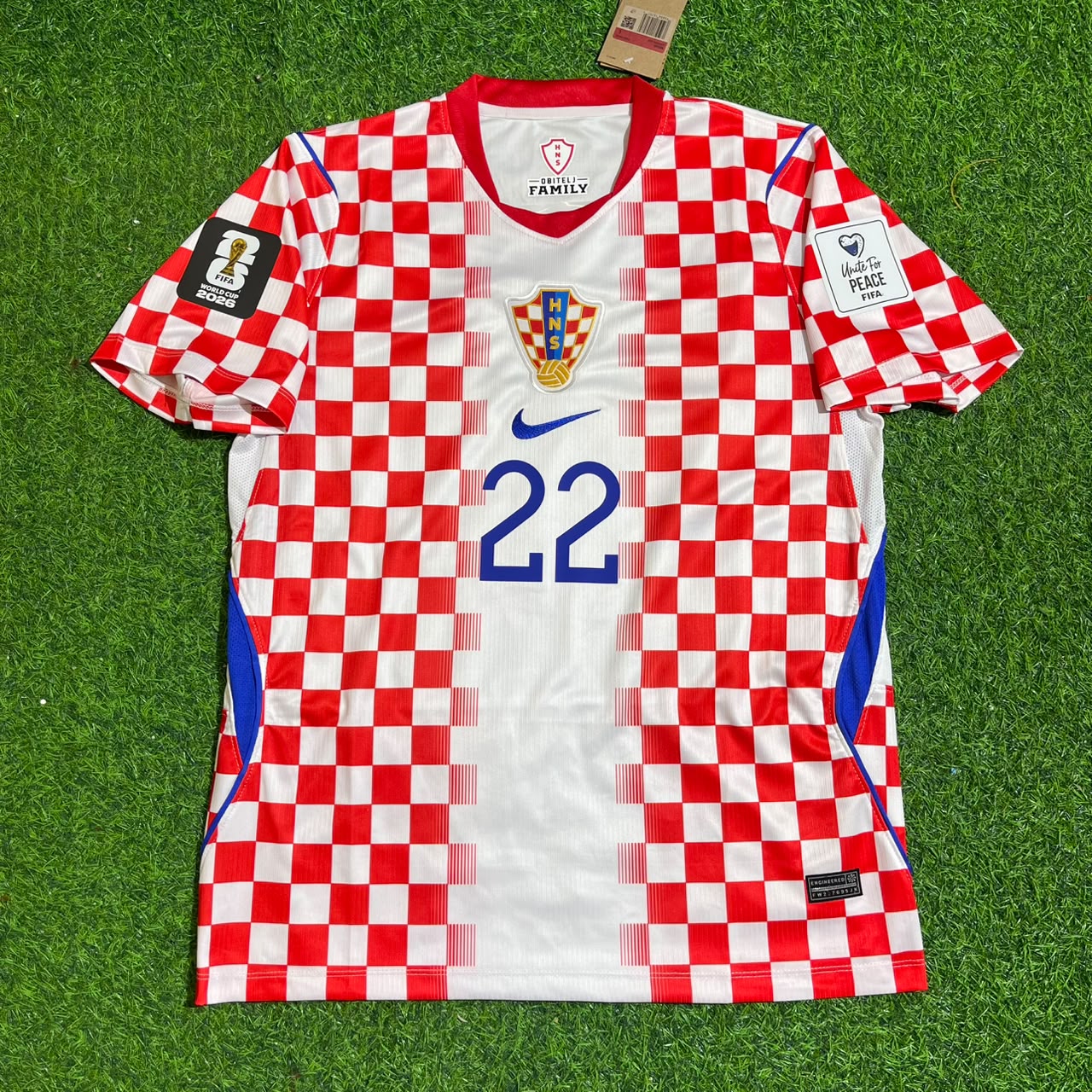 Luka Vuskovic Croatia 2026 World Cup Home Football Jersey Paradise Edition