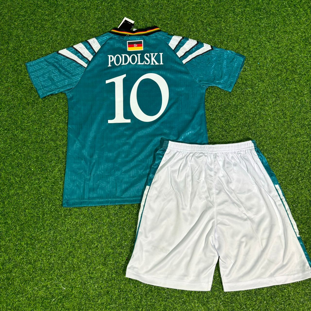Lukas Podolski #10 Deutschland Retro Heim Kinder Fußballtrikot Jersey