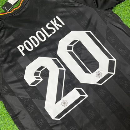 Lukas Podolski 20# Germany Black Retro Vintage Football Jersey Kit