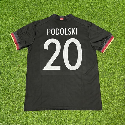 Lukas Podolski #20 Germany Black Retro Football Jersey Paradise Edition