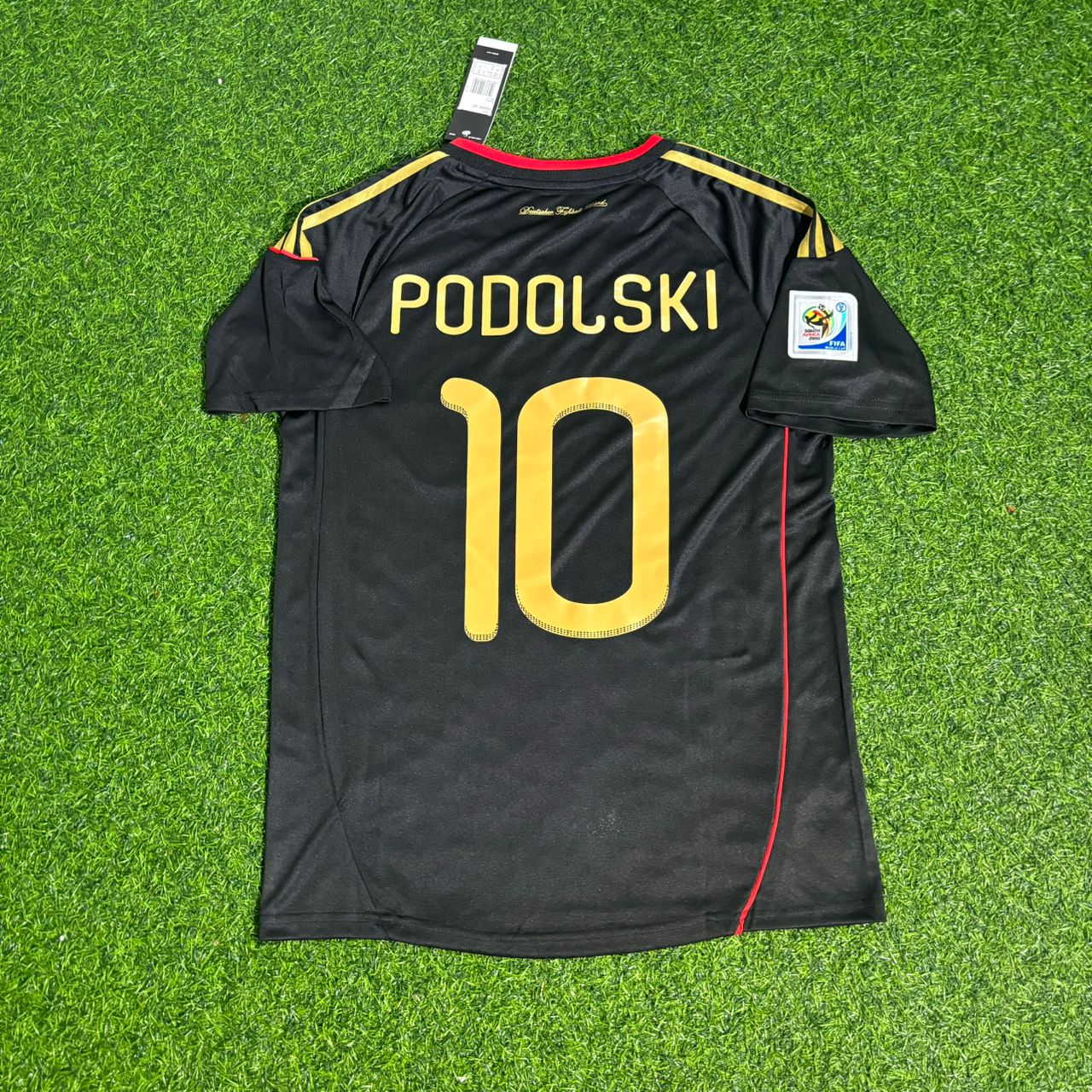 Germany World Cup 2010 Lukas Podolski - Deutschland Black Football Jersey