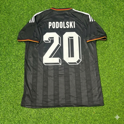 Lukas Podolski 20# Germany Black Retro Vintage Football Jersey Kit