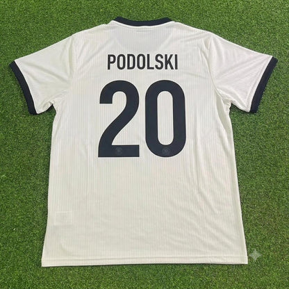 Lukas Podolski Germany Deutschland 125 Year Special White Football Jersey Paradise Edition