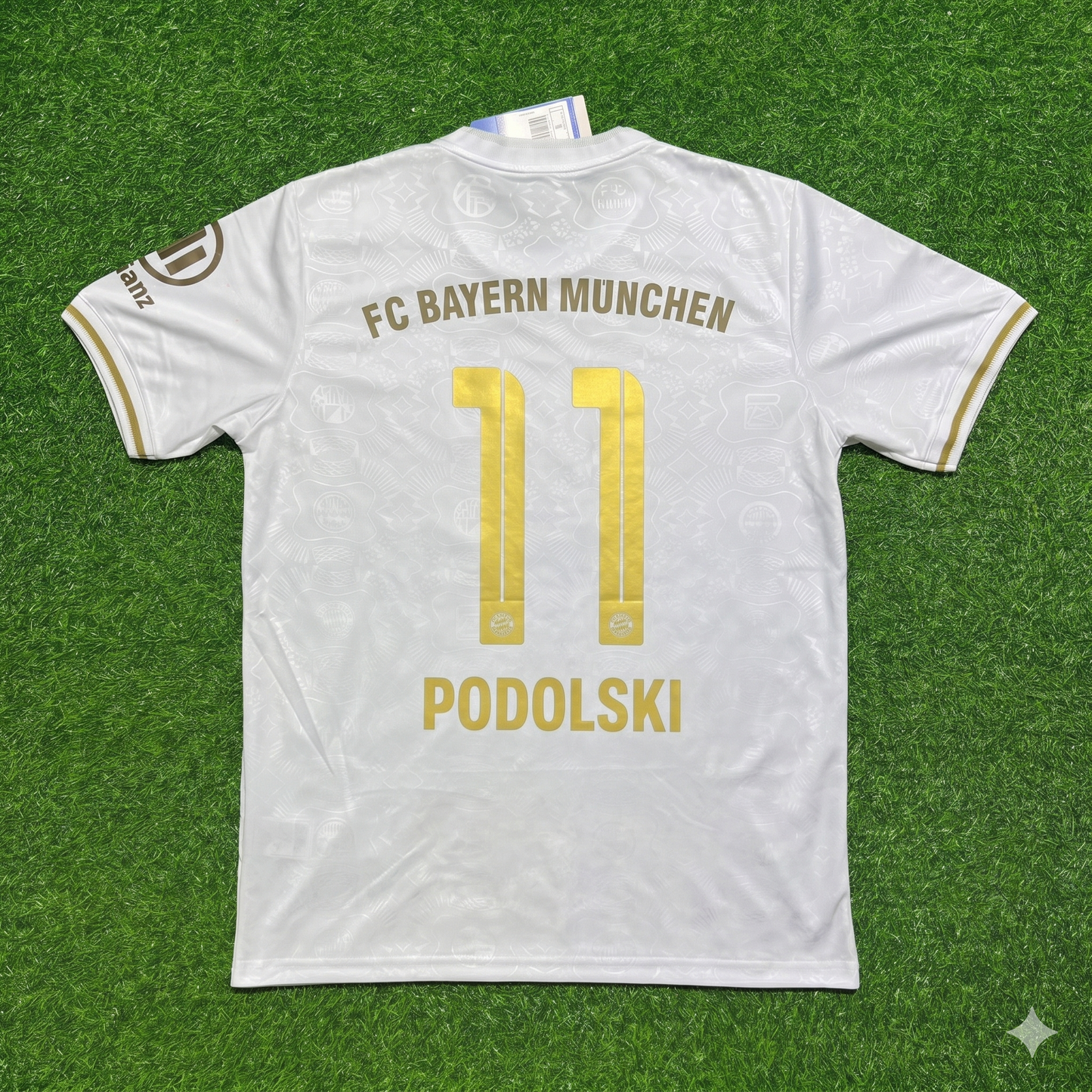Lukas Podolski #11 FC Bayern München 125 Years Anniversary Special-Edition White Football Jersey