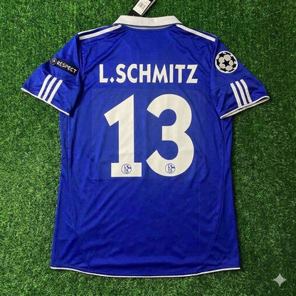 Lukas Schmitz 13- Schalke 04 Season 2010/11 Retro Champions League Football Jersey