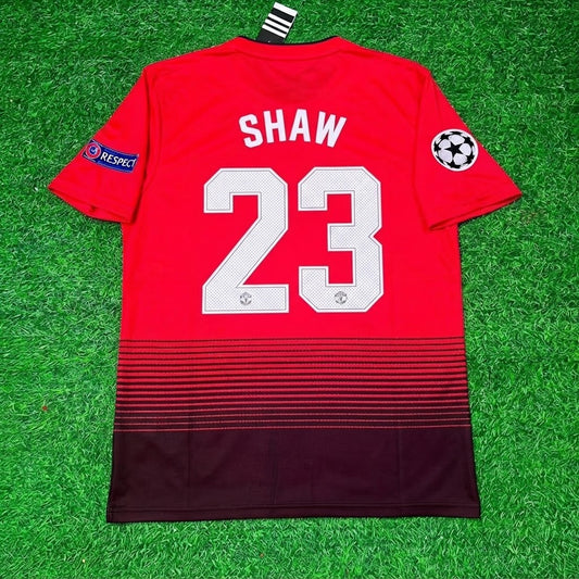 Luka Shaw #23 Manchester United 2018-2019 Season Home Red Retro Football Jersey