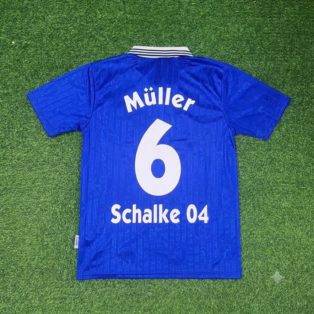 Andreas Müller Schalke 04 1996-1997 Heim Retro Fußballtrikot Jersey