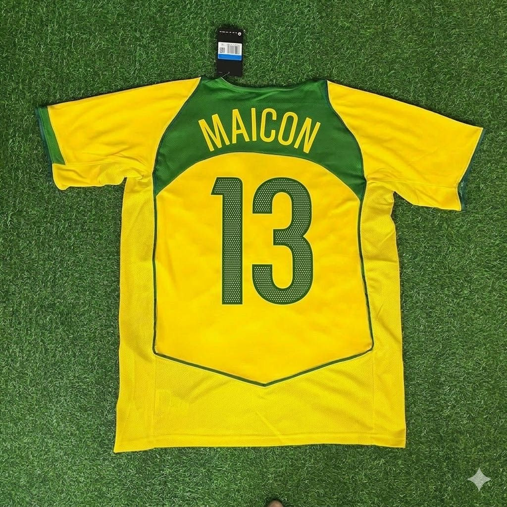 Maicon 13 Brazil 2004 2006 Retro Football Jersey Kit