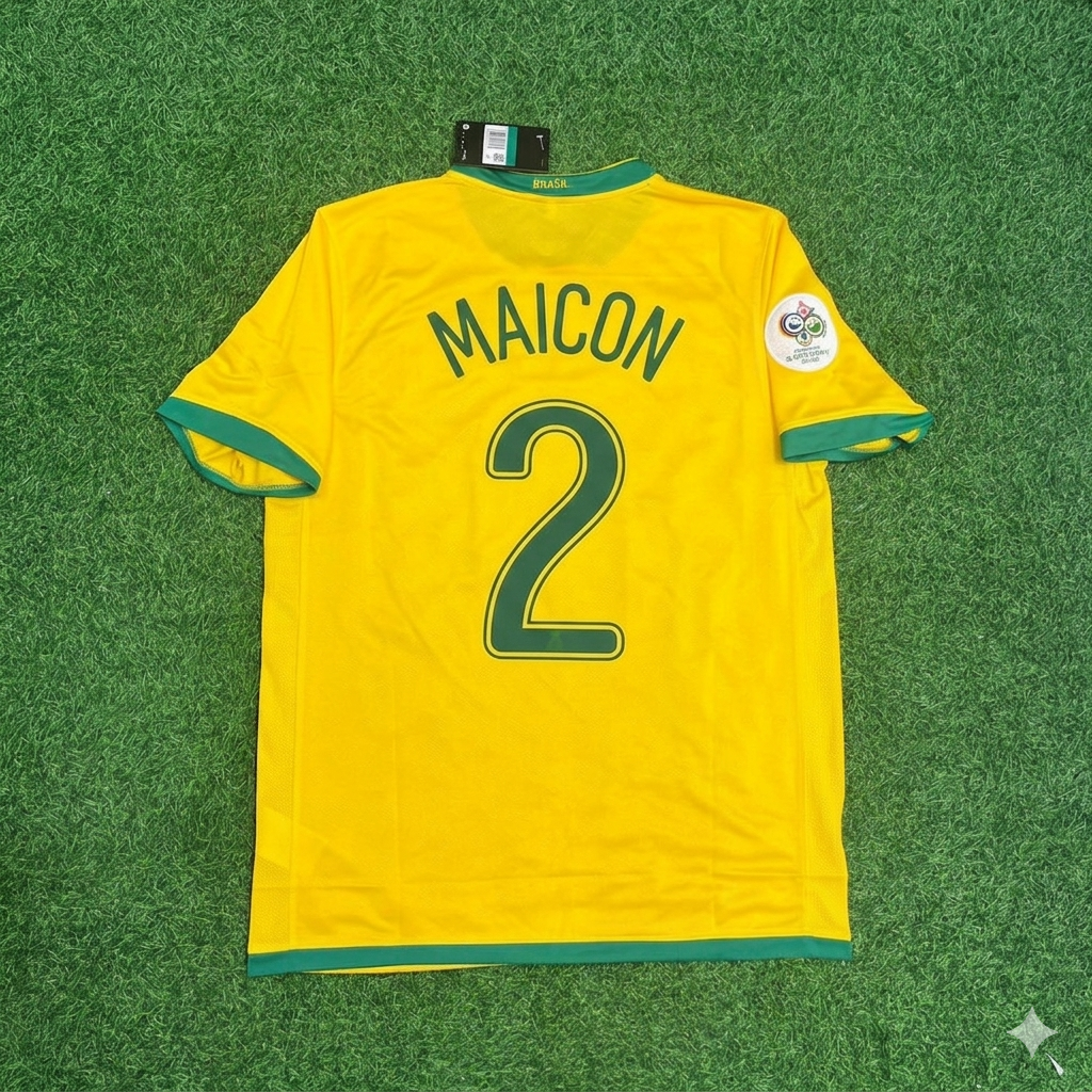 Brazil World Cup 2006 Maicon #2 Football Jersey