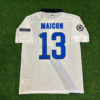 Maicon #13 Inter 2011-2012 White Away Football Jersey