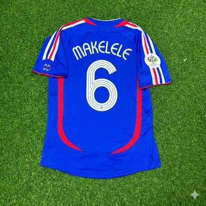 France World Cup 2006 Claude Makelele Blue Retro Kit