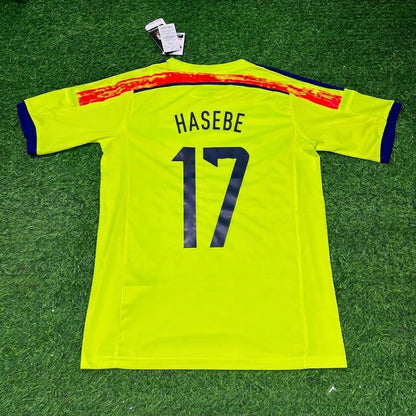 Makoto Hasebe Japan 2014 World Cup Yellow Away Retro Football Jersey