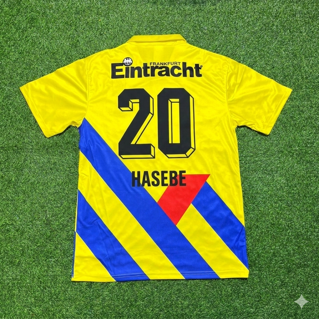 Makoto Hasebe Eintracht Frankfurt Retro Yellow Football Jersey Kit