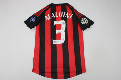 Paolo Maldini AC Milan 2002/2003 Red Home Retro Football Jersey Collection