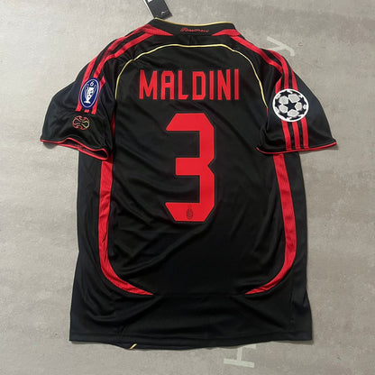 Paolo Maldini 3 AC Milan 2006 2007 Retro Football Jersey Kit