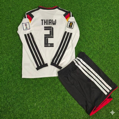 Germany 2026 Malick Thiaw #2 Kids Long Sleeve Home Soccer Kit Football Jersey