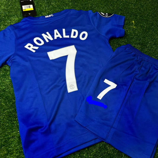 Cristiano Ronaldo Manchester United 2008/09 Blue Kids Kit – Kit Jersey for Children