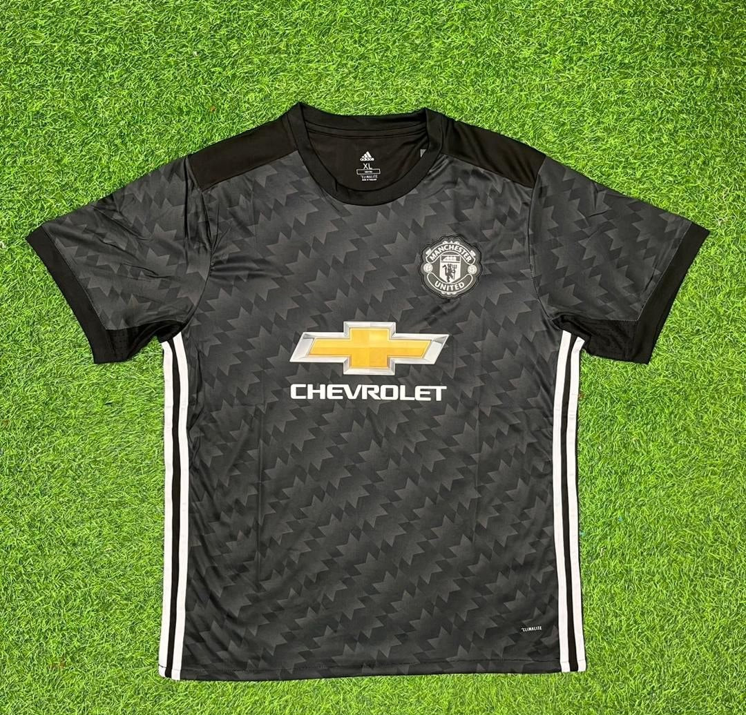 Manchester United 2017-2018 Black Retro Football Jersey Kit