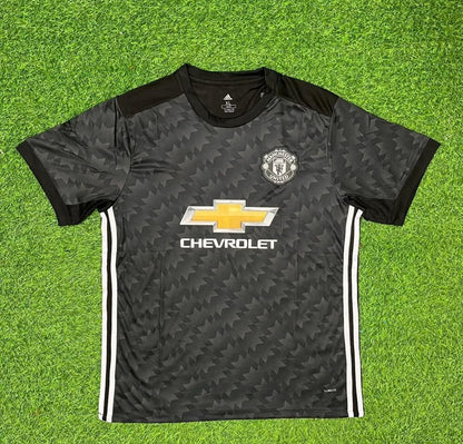 Manchester United 2017-2018 Black Retro Football Jersey Kit