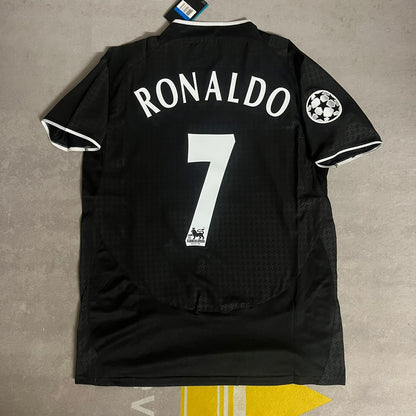Cristiano Ronaldo Manchester United 2003 2004 Retro Black Football Jersey